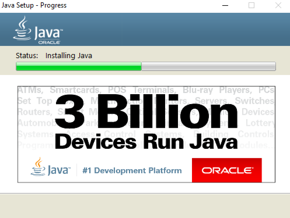 java update failed to download